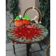 thumbnail image 3 of Christmas Round Fitted Tablecloth with Elastic Edge,Green Xmas Tree Waterproof Table Cover Snow Table Cloth,Winter Snowflakes Red Circle Table Covers for Dining Room Home Decor 45-54 Inch, 3 of 4