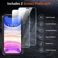thumbnail image 3 of for iPhone 11 Case, [10 FT Military Dropproof] [2+Tempered Glass Screen, 2+Tempered Camera Lens Protector] Non-Slip Heavy Duty Full-Body Shockproof Phone Case,Gray, 3 of 14