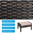 thumbnail image 3 of DORTALA Outdoor Rattan Furniture Set – 5 Piece Patio Conversation Group with Cushions, Glass Table, Ottomans and Chairs for Backyard or Balcony, 3 of 14
