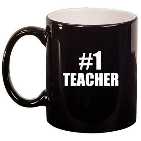 

Ceramic Coffee Tea Mug #1 Teacher (Black)