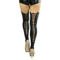 thumbnail image 7 of ToBeInStyle Women's Lace Up Wet Look Thigh High - Black - One Size, 7 of 7