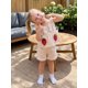 thumbnail image 4 of Conjunto de verano para bebé niña pequeña: top sin mangas y shorts con estampado de fresas, bordado, cuadros, lazos y volantes., 4 of 4