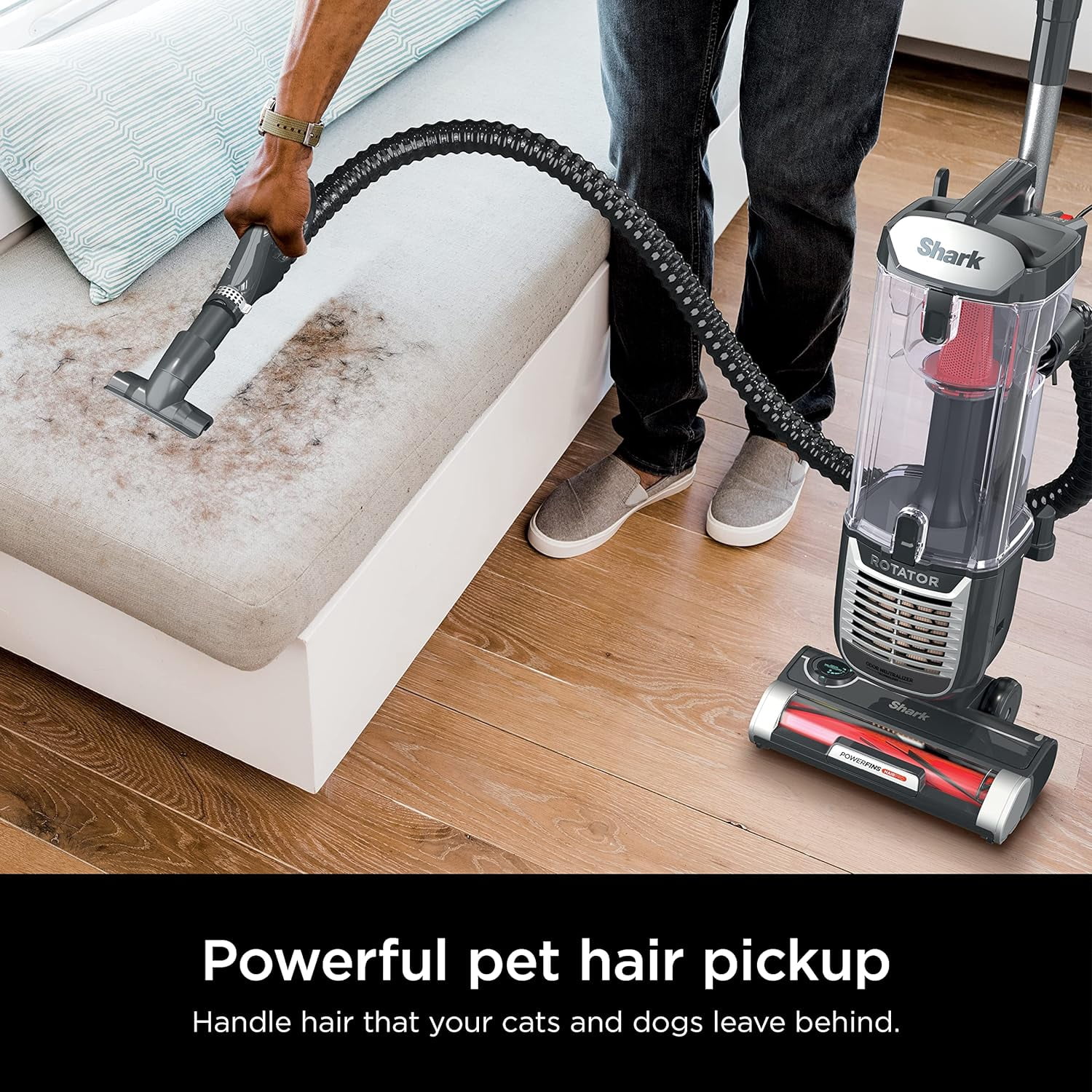 Shark Vacuum Cleaners, ZU102 Rotator Pet Upright Vacuum with PowerFins HairPro & Odor Neutralizer Technology, Corded Electric, Charcoal