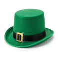 thumbnail image 2 of PMU Green St. Patricks Day Hat with Buckle and Black Band for Men and Women Leprechaun Hat Wearable Decorations and Party Supplies, 2 of 9