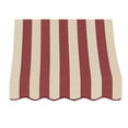 thumbnail image 2 of Awntech 4.38 Ft Nantucket Curved Slope Fixed Awning Canopy (52.5in x 31in x 24in), Burgundy/Tan Stripe, 2 of 2