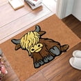 thumbnail image 3 of Felpudo Con Tema De Vaca Felpudo De Entrada Alfombra De Bienvenida Con Alfombra De Cocina Personajes Divertidos Que Se Asoman Por La Puerta Alfombra, 3 of 7