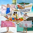thumbnail image 4 of Green Football Custom Name Boy Beach Pool Towel, 4 of 4