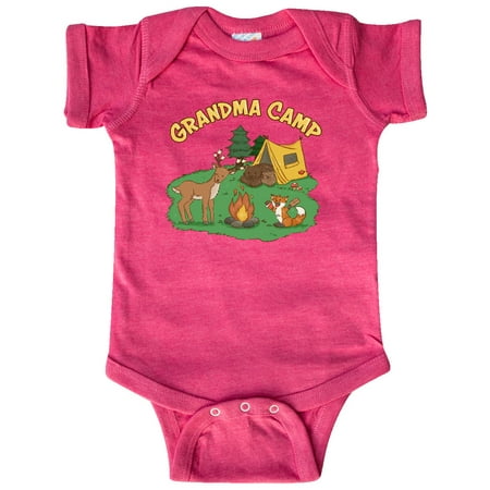 

Inktastic Grandma Camp With Camping Animals Gift Baby Boy or Baby Girl Bodysuit