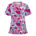 thumbnail image 1 of Snoarin Summer Plus Size Going Out Tops for Women Short Sleeve V-neck Tops Working Uniform Blouse Work Uniforms for Women on Clearance, 1 of 2