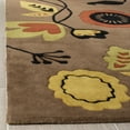 thumbnail image 5 of SAFAVIEH Soho Zoe Floral Wool Area Rug, Brown/Multi, 3'6" x 5'6", 5 of 7