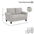 thumbnail image 4 of OakvillePark Eunice Fabric Upholstered Living Room Loveseat, Sand, 4 of 5