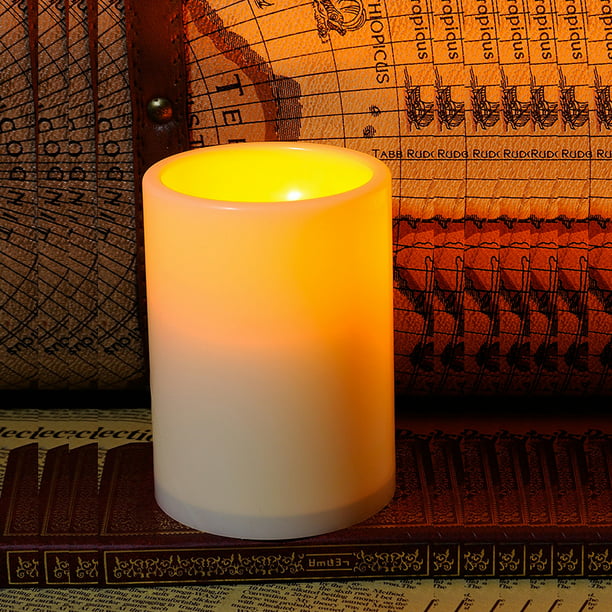 Indoor Outdoor Flameless Resin Pillar, Outdoor Flameless Candles With Timer