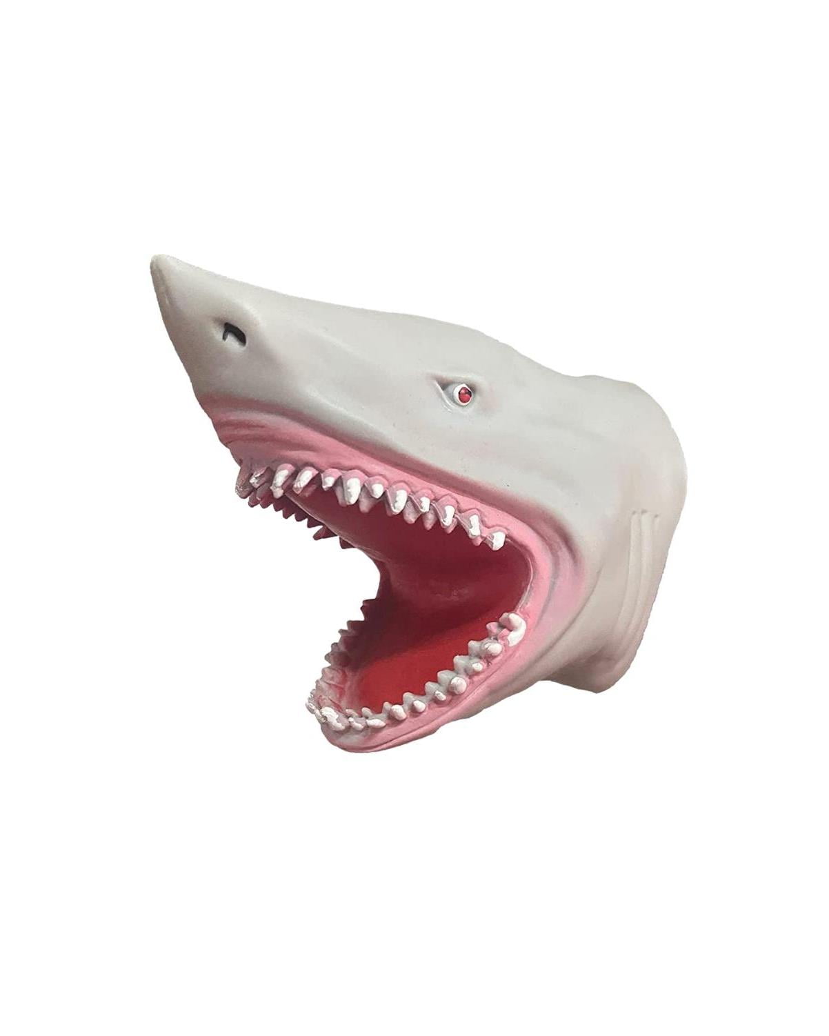 Soft vinyl TPR PVC shark hand puppet animal head hand puppets kids Toys gift SP 