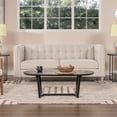 thumbnail image 3 of James 74" Modern Tuxedo Sofa Sky Neutral Beige Polyester, 3 of 6