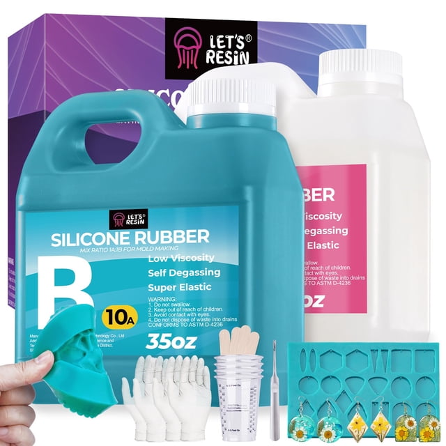 Kit de Manualidades LET'S RESIN Kit de Moldes de Silicona 2kg Jade