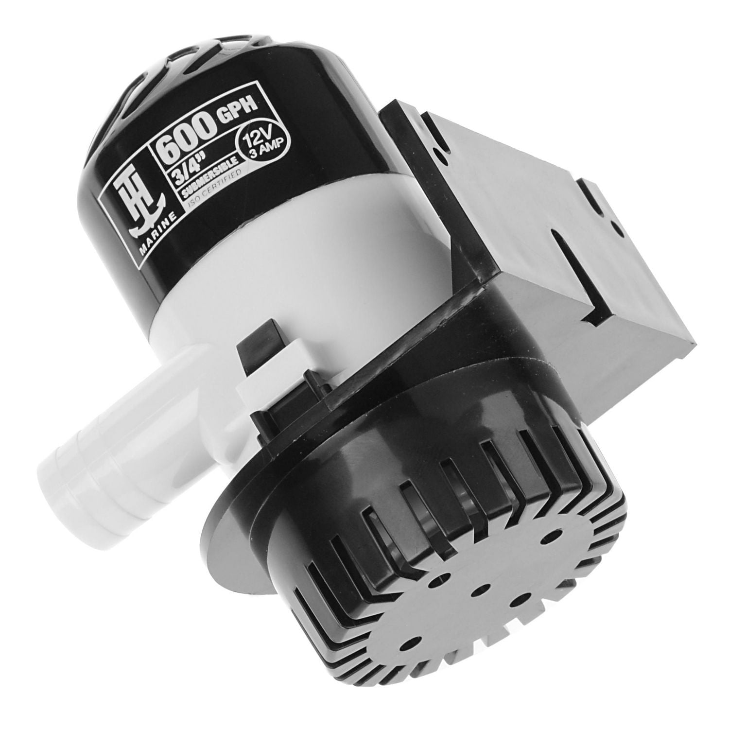 Blue Dog Marine Pompe de cale de bateau 600 GPH 12 V, pompe à eau de cale submersible non automatique, pompe de cale marine tout-en-un