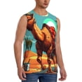 thumbnail image 2 of Kdxio Cool Camel Oasis Vibes for Men's Muscle T-shirt,Sleeveless for Workout Running Athletic Gym Lounge Casual, 2 of 5