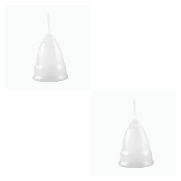 Seitruly Colector menstrual de silicona, sin fugas, seguro, cómodo, para mujer, disco menstrual antideslizante, suministros tipo 4 2piezas