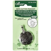 Clover 3106 Yarn Cutter Pendant, Antique Silver