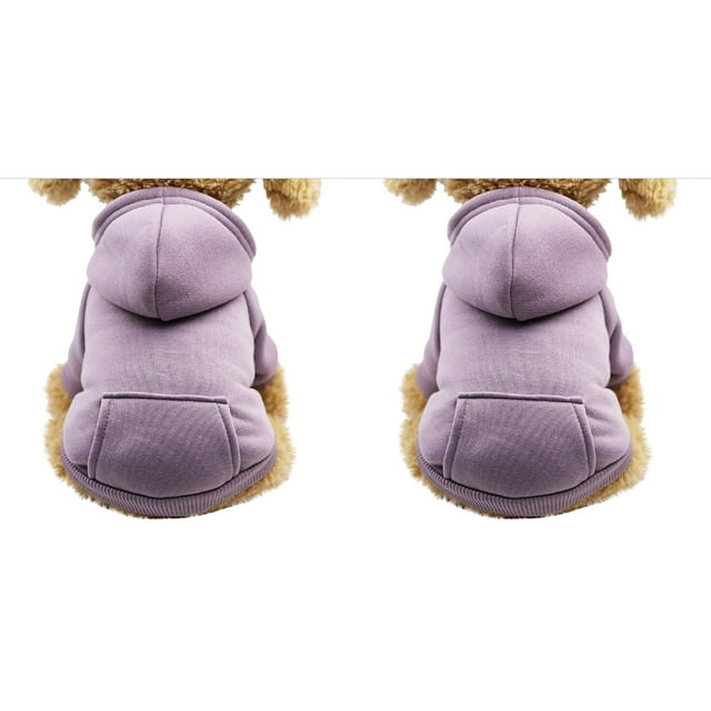 (2-Pack) Rinsvye Polyester Hoodied Sweatshirts with Clothes for Dogs Small Pocket Dog Clothes Pet Dog Clothes Clothing