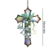 thumbnail image 3 of Lily of the Valley Cross Pendant Hanging Ornament – Floral Christian Wall Decor for Home, Window or Bedroom – Religious Gift for Friend, Easter, Baptism, Housewarming, 3 of 7