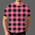 thumbnail image 6 of Big & Tall Waffleknit T Shirts for Men Plus Size S-5X Short Sleeve Tshirts Shirt Mens Pullover Plaid Printed Crewneck Loungewear Workout Tees Tops, 6 of 6