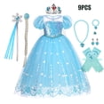 thumbnail image 4 of Disfraz de princesa con temática de Frozen para niña, disfraz de Elsa, Anna, Halloween, carnaval, fiesta, disfraces, ropa para niños de 2 a 10 años, 4 of 5