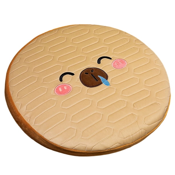 Co Oling Seat Cushion Round Ice Silk & Latex Summer Chair Pad (6 diseños) Transpirable / Alfombrilla para silla de estudiante con funda extraíble