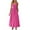 Hot Pink, variant on Ecqkame Womens Summer Long Dress Sexy Off Shoulder Solid Color Adjustable Spaghetti Strap Dress Casual Flowy Tiered Tummy Control Beach Dress with Pockets Yellow XXL