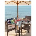 thumbnail image 2 of Outdoor Tablecloth with Umbrella Hole and Zipper, Blue Christmas Square Table Cloth 54x54 Inch Waterproof Tablecloth, Xmas Winter Snowflakes Red Truck Dogs Picnic Table Cover for Patio Camping, 2 of 7