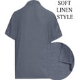 thumbnail image 2 of HAPPY BAY Men's Casual Summer Button Down Short Sleeve Untucked Beach Shirt With Pocket Oxford Solid Shirts for Men XL Granite Grey Safari_AA199, 2 of 5