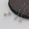 thumbnail image 4 of Conjunto de joyas de copo de nieve de plata esterlina S925, pendientes de copo de nieve de estilo coreano, línea de orejas de copo de nieve con ondas, collar de copo de nieve de lujo ligero para mujer, 4 of 6