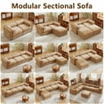 thumbnail image 2 of Elegant Camel Chenille Sofa with Storage & Cylindrical Design, 2 of 11