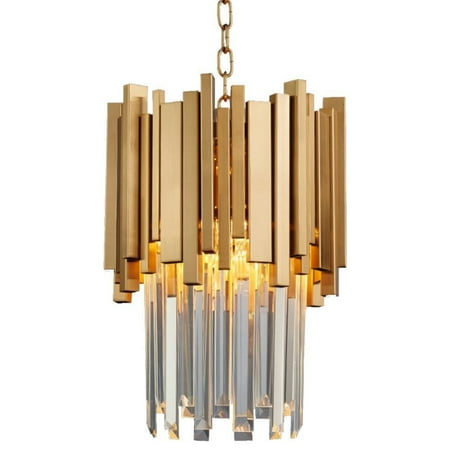 

Gold Plated Kitchen Island Dining Entry Crystal Chandelier Pendant 12