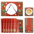thumbnail image 2 of Coofit Sets de Table de Noël Mignon à Motifs 6PCS Lavables avec 6PCS Sous-Verres, 2 of 10