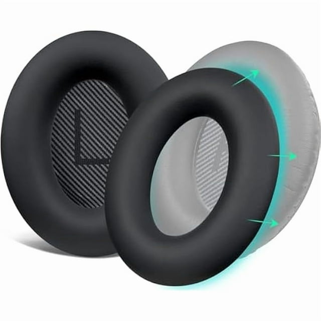 Chenchen Silicone Ear Pads Cover Protector for Bose QuietComfort QC15 QC25 QC2 QC35 QC45/Ae2 Ae2i Ae2w/SoundTrue & SoundLink AE Headphones Cushions, Sweatproof, Easily Washable - Black