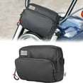 thumbnail image 1 of Motorcycle Handlebar Bag with Waterproof Cover Universal Bicycle Handle Bar Tool Bag for Front Fork Sissy Bar Compatible with Cruiser Softail Dyna Sportster Dirtbike Carbon Fiber, 1 of 5