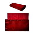thumbnail image 1 of Organizador de joyas y collares, bolsa enrollable, portátil, con forro suave, estuche de viaje para joyas. Rojo, 1 of 9