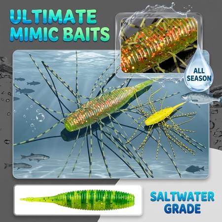 Soft Silicone Fishing Skirt Lure Yellow Striped Swim Jig Accessory Saltwater Bass Bait Segmented Body for Anglers Outdoor Fishing Gear 2.5 Inch
