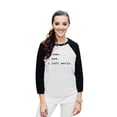 thumbnail image 2 of Thread Tank I Came I Saw I Left Early Unisex 3/4 Sleeves Baseball Raglan White Black X-Large, 2 of 4