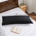 thumbnail image 2 of Bare Home Funda de Almohada Corporal - Cierre Tipo sobre - Ultra Suave - Doble Cepillado - Negro, 2 of 6