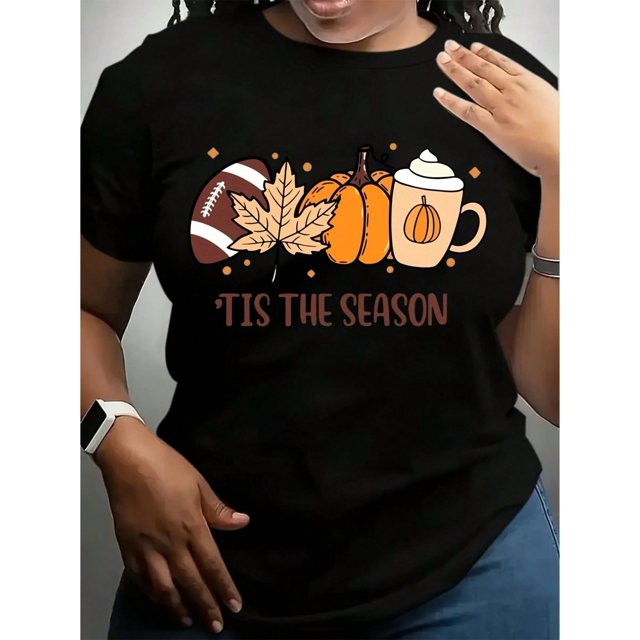 Women'S Halloween Graphic Tee - Soft, Durable Round Neck Casual Top For Spring, Summer, and Fall - Machine Washable