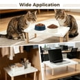 thumbnail image 6 of Wood Monitor Stand Riser, Desktop Organizer, Sturdy Elevated Display Shelf for Laptop, Printer, Office Desk, Cat Feeding Table, Easy Assembly, 15.7 x 9.4 x 5.8 inch, White, 6 of 6