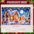 thumbnail image 2 of Gingerbread House Christmas Banner Snowman Xmas Display Gifts Christmas Tree Holiday Backdrop for Christmas Party Winter Gathering Home Decoration, 2 of 9