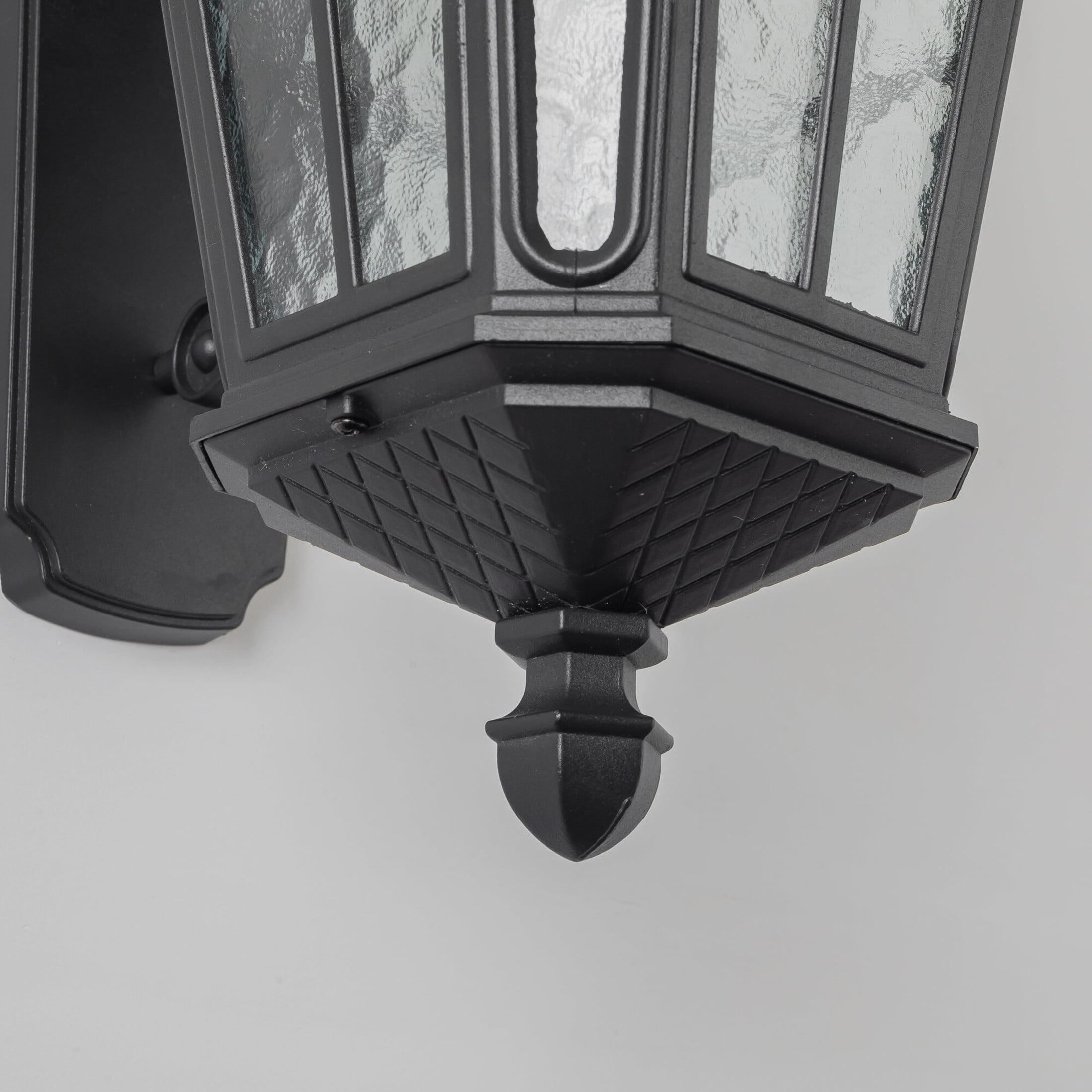 GDF Studio Solar Outdoor Wall Light, Waterproof Aluminum Garden Wall Lamp, Automatic Lighting, Black