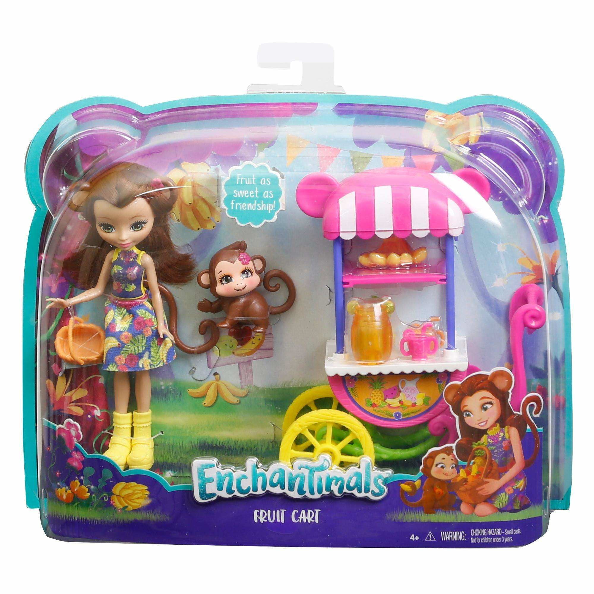 enchantimals fruit cart doll set