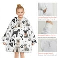 thumbnail image 6 of Schnauzer Dogs with Paw Blanket Hoodies for Kids 6-13YR Oversize Wearable Blanket Hoodies for Boys Girls Teens, 6 of 7