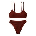 thumbnail image 1 of Conjunto de bikini de dos piezas cómodo con contraste de pecho alto para mujer OAVQHLG3B Store  lin121212, 1 of 4
