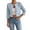 Light Blue, variant on Women's Retro Solid Color Front Open Short Jacket Casual Fashion Spring Fall Outerwear Light Blue L