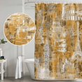 thumbnail image 5 of Orange City Shower Curtain, 48"x72", Retro Modern Abstract Orange Architecture Waterproof Bathroom Curtain Washable Shower Curtain Set with 12 Hooks, 5 of 9
